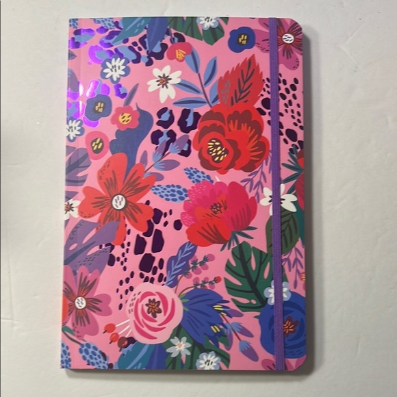 NWT 🌺 Floral Pink Notebook with Elastic Band Journal Girly 🌺 - Picture 3 of 16